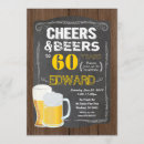 Search for beer 60th birthday invitations Chalkboard