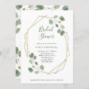 Search for eucalyptus geometric bridal shower invitations Foliage