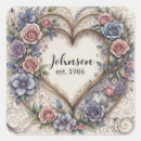 Search for vintage rose wedding stickers Heart