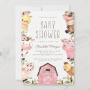 Search for barnyard animals baby shower invitations Cute
