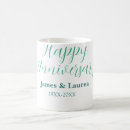 Search for happy anniversary mugs Calligraphy typography elegant romantic