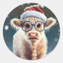 Search for cute cow stickers Festive