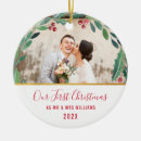 Search for brush christmas tree decorations Mr and mrs