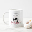 Search for modern rose gold mugs 50th birthday
