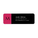 Search for houndstooth return address labels Pink
