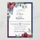 Search for burgundy and navy blue invitations Rustic