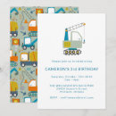 Search for excavator birthday invitations Cute