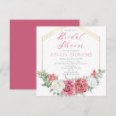 Search for gold frame bridal shower invitations Watercolor flowers