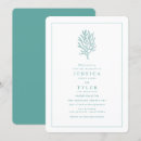 Search for teal and coral wedding invitations Elegant