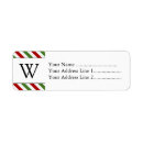 Search for red white and green return address labels Stripes