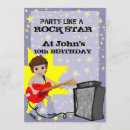 Search for rock star party invitations Boys