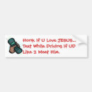 Search for no texting while driving bumper stickers Jesus