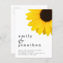 Search for sunflower save the date postcards Yellow