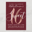 Search for red rose sweet 16 invitations Chic
