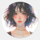 Search for girl portrait stickers Colourful