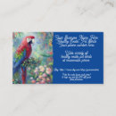 Search for exotic bird business cards Parrot