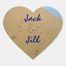 Search for hearts in sand stickers Anniversary