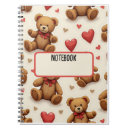 Search for teddy bear notebooks Heart