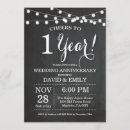 Search for 1st anniversary invitations Black and white
