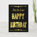 Search for son in law birthday cards Black