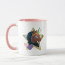 Search for unicorn design mugs Afro centric