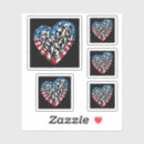 Search for red white and blue star stickers Heart