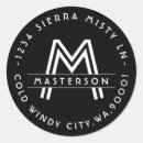 Search for black circle stickers Return address