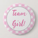 Search for pink gingham badges Baby shower