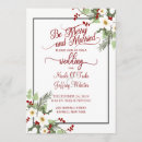 Search for rustic christmas wedding invitations Holly