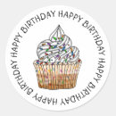 Search for cupcake cartoon stickers Happy birthday