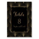 Search for great gatsby table cards Black and gold