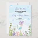 Search for mermaid save the dates Birthday
