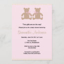 Search for bear baby girl shower invitations Twin girls