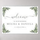 Search for greenery welcome wedding signs Rustic watercolor foliage