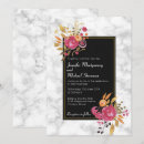 Search for pink marble wedding invitations Botanical