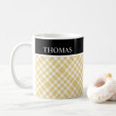 Search for yellow gingham mugs Chequered pattern