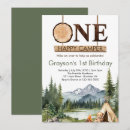 Search for camping 1st birthday invitations Adventure awaits