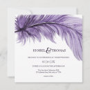 Search for boho feather wedding invitations Purple
