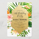 Search for hibiscus birthday invitations Tropical birthday party