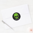 Search for green alien stickers Outer space