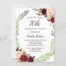 Search for wreath birthday invitations Burgundy