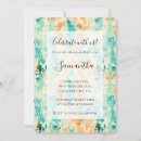 Search for peach turquoise invitations Abstract