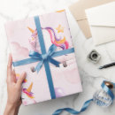 Search for magical unicorn birthday wrapping paper Cute