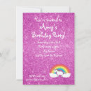 Search for rainbow glitter invitations Unicorns