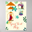 Search for vintage parrot art Hibiscus