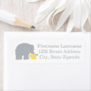 Search for grey baby shower return address labels Elephant