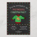 Search for funny ugly sweater invitations Chalkboard