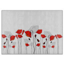 Search for red poppies chopping boards Flowers