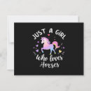 Search for love horses postcards Girl