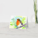 Search for robin watercolor cards Red